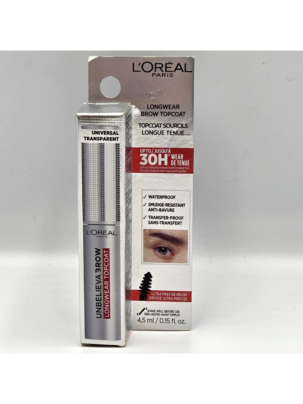 L'Oreal Longwaer Brow Topcoat Wtrproof 30hrwear Unbelievabrow Transparent *READ*